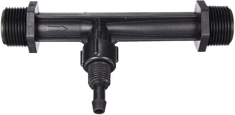woobles Fertilizer Injector Tube, Irrigation Venturi Fertilizer Injector 1/2" 3/4\u201d 1\u201d Inch Garden Fertilizer Mixer Injector, Agriculture Device Plastic, Black(1/2 inch) - Image 3